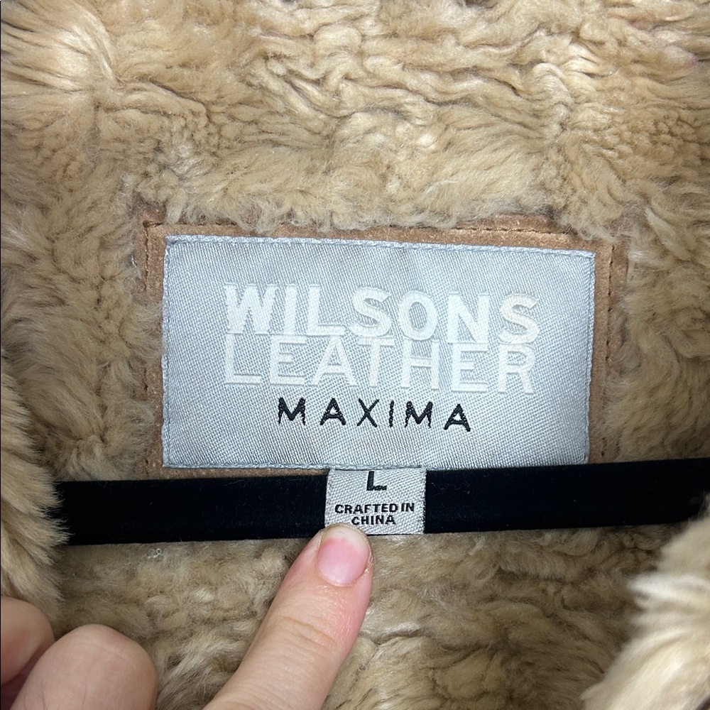 Wilson’s Leather Maxima Suede and Fur Jacket - Picture 4 of 5